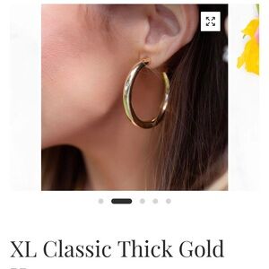 Earrings. Gold hoops. Never worn.